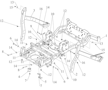 Frame Diagram and Parts List for ZTX4-60KH (47ASAAA8010)(2022) Cub Cadet Lawn Tractor